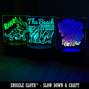 Cinco De Mayo 3D Illusion LED Night Light Sign Nightstand Desk Lamp