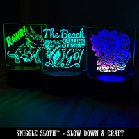 Wisconsin State Silhouette 3D Illusion LED Night Light Sign Nightstand Desk Lamp