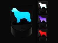 Newfoundland Dog Solid 3D Illusion LED Night Light Sign Nightstand Desk Lamp