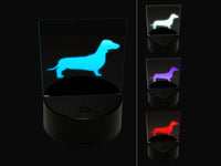 Smooth Haired Dachshund Dog Solid 3D Illusion LED Night Light Sign Nightstand Desk Lamp