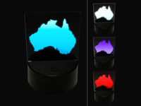 Australia Solid 3D Illusion LED Night Light Sign Nightstand Desk Lamp