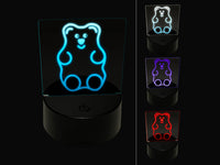 Gummi Bear Candy 3D Illusion LED Night Light Sign Nightstand Desk Lamp