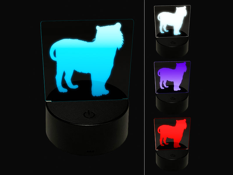 Tiger Solid 3D Illusion LED Night Light Sign Nightstand Desk Lamp