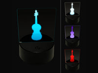 Violin Music Instrument Silhouette 3D Illusion LED Night Light Sign Nightstand Desk Lamp