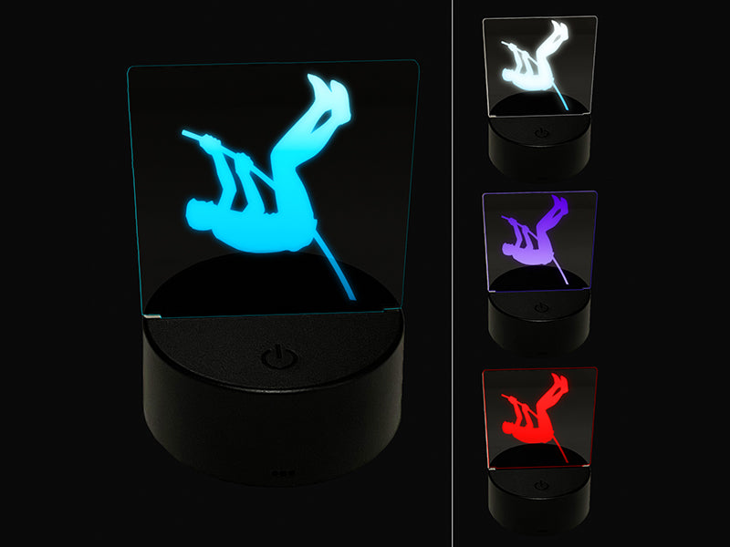 Pole Vaulter Track and Field Solid 3D Illusion LED Night Light Sign Nightstand Desk Lamp