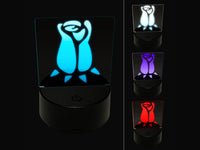 Rose Bud Flower 3D Illusion LED Night Light Sign Nightstand Desk Lamp