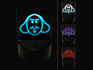 William Shakespeare Theater Doodle 3D Illusion LED Night Light Sign Nightstand Desk Lamp