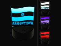 Argentina with Waving Flag Cute 3D Illusion LED Night Light Sign Nightstand Desk Lamp