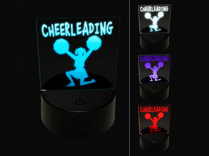 Cheerleading Cheerleader Fun Text 3D Illusion LED Night Light Sign Nightstand Desk Lamp