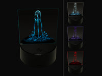 Swimming Diving Legs in Water 3D Illusion LED Night Light Sign Nightstand Desk Lamp