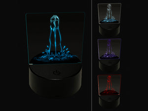 Swimming Diving Legs in Water 3D Illusion LED Night Light Sign Nightstand Desk Lamp