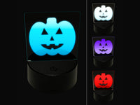 Jack O'Lantern Happy Halloween Pumpkin 3D Illusion LED Night Light Sign Nightstand Desk Lamp