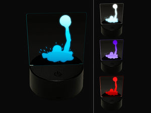 Water Polo Solid 3D Illusion LED Night Light Sign Nightstand Desk Lamp