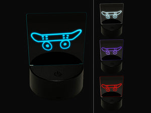 Skate Board Boarding Doodle 3D Illusion LED Night Light Sign Nightstand Desk Lamp