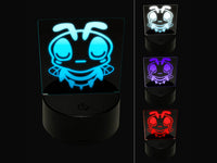 Cute Bee Sleepy 3D Illusion LED Night Light Sign Nightstand Desk Lamp