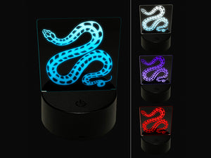 Winding Striped Snake 3D Illusion LED Night Light Sign Nightstand Desk Lamp