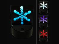 Snowflake Doodle Winter 3D Illusion LED Night Light Sign Nightstand Desk Lamp