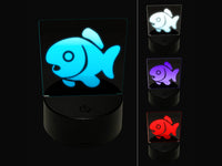 Cute Fish 3D Illusion LED Night Light Sign Nightstand Desk Lamp