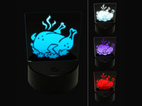 Delicious Turkey Dinner Thanksgiving 3D Illusion LED Night Light Sign Nightstand Desk Lamp