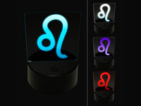 Leo Horoscope Astrological Zodiac Sign 3D Illusion LED Night Light Sign Nightstand Desk Lamp