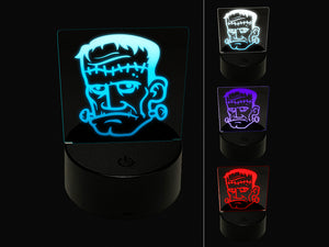 Halloween Frankenstein Monster 3D Illusion LED Night Light Sign Nightstand Desk Lamp