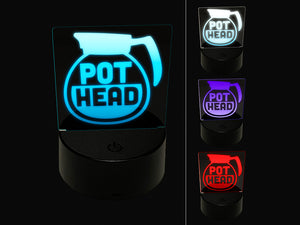 Pot Head Coffee 3D Illusion LED Night Light Sign Nightstand Desk Lamp