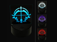 Ranger Hunter Bow with Vines Gaming 3D Illusion LED Night Light Sign Nightstand Desk Lamp