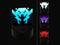 Retro Invaders from Space Crab Alien 3D Illusion LED Night Light Sign Nightstand Desk Lamp