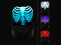 Skeleton Rib Cage 3D Illusion LED Night Light Sign Nightstand Desk Lamp