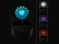 Heart Love Dandelion 3D Illusion LED Night Light Sign Nightstand Desk Lamp