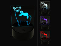 Llama and Sloth Best Friends Alpaca 3D Illusion LED Night Light Sign Nightstand Desk Lamp