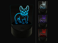 Charming Frenchie French Bulldog Pet Dog 3D Illusion LED Night Light Sign Nightstand Desk Lamp