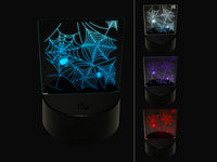 Creepy Spider Web Halloween 3D Illusion LED Night Light Sign Nightstand Desk Lamp