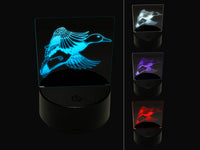 Flying Mallard Duck 3D Illusion LED Night Light Sign Nightstand Desk Lamp