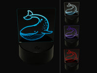 Gentle Blue Whale 3D Illusion LED Night Light Sign Nightstand Desk Lamp