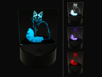 Loving Turkish Van Cat 3D Illusion LED Night Light Sign Nightstand Desk Lamp