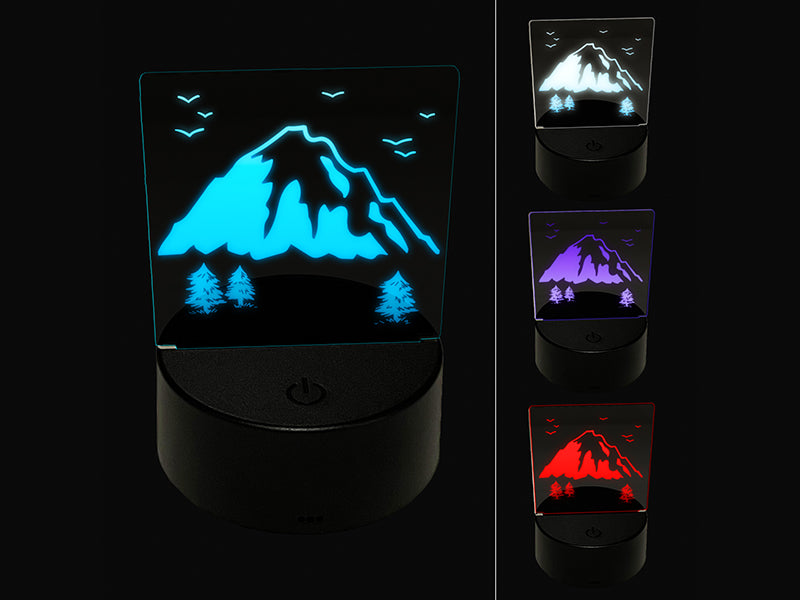 Mountain Scenic Landscape 3D Illusion LED Night Light Sign Nightstand Desk Lamp