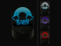 Rainbow Clouds and Baby 3D Illusion LED Night Light Sign Nightstand Desk Lamp