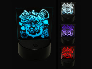 Alice's Adventures in Wonderland 3D Illusion LED Night Light Sign Nightstand Desk Lamp