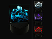 Crazy Cat Lady Surrounded 3D Illusion LED Night Light Sign Nightstand Desk Lamp