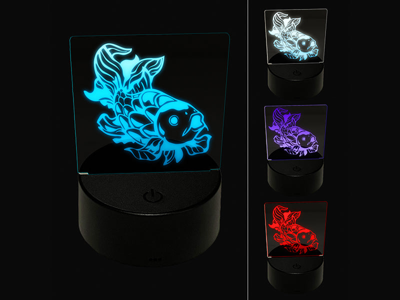 Elegant Koi Fish 3D Illusion LED Night Light Sign Nightstand Desk Lamp