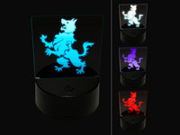 Heraldic Wolf 3D Illusion LED Night Light Sign Nightstand Desk Lamp