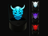 Oni Japanese Ogre Demon 3D Illusion LED Night Light Sign Nightstand Desk Lamp