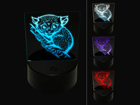 Tiny Primate Tarsier 3D Illusion LED Night Light Sign Nightstand Desk Lamp