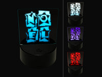 Noel in Stars Christmas 3D Illusion LED Night Light Sign Nightstand Desk Lamp