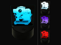 Espresso Machine Coffee 3D Illusion LED Night Light Sign Nightstand Desk Lamp