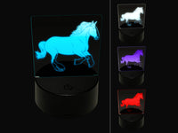 Mighty Clydesdale Horse 3D Illusion LED Night Light Sign Nightstand Desk Lamp