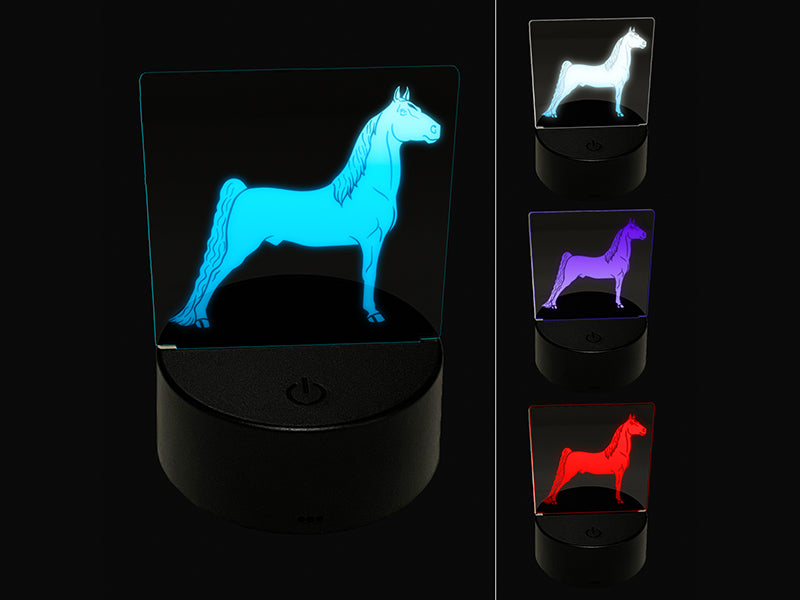 Posing Morgan Horse 3D Illusion LED Night Light Sign Nightstand Desk Lamp