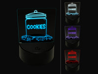 Cookie Jar 3D Illusion LED Night Light Sign Nightstand Desk Lamp