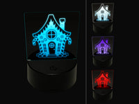 Gingerbread House with Peppermint and Gumdrops Christmas 3D Illusion LED Night Light Sign Nightstand Desk Lamp